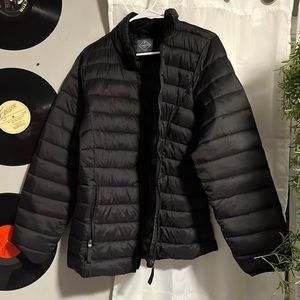 Black puffer coat